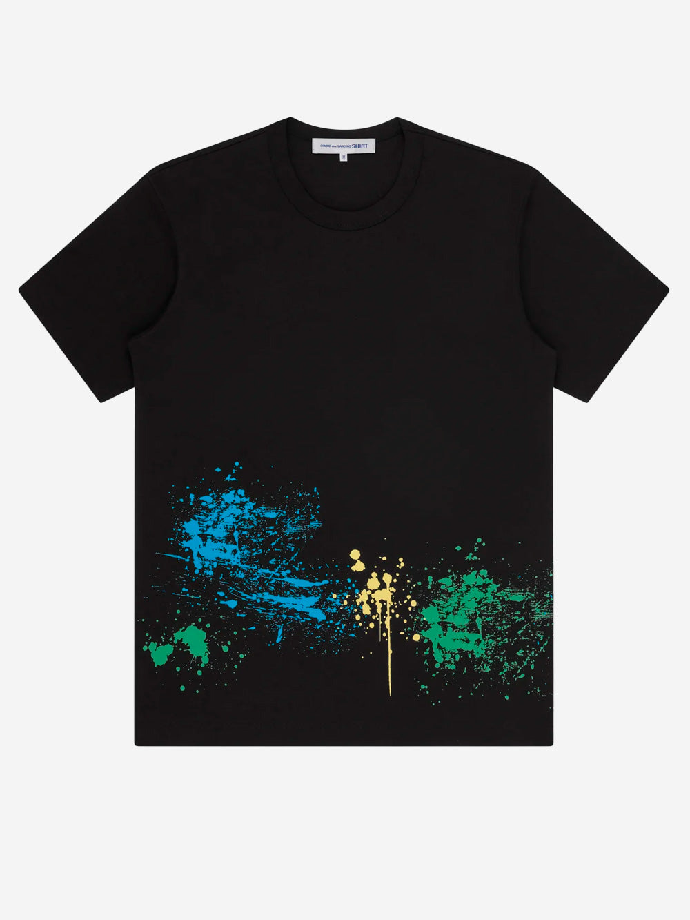COMME DES GARCONS SHIRT T-shirt Paint splatter nera Nero Urbanstaroma