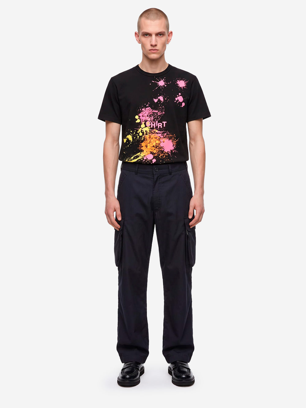 COMME DES GARCONS SHIRT T-shirt Paint splatter nera Nero Urbanstaroma