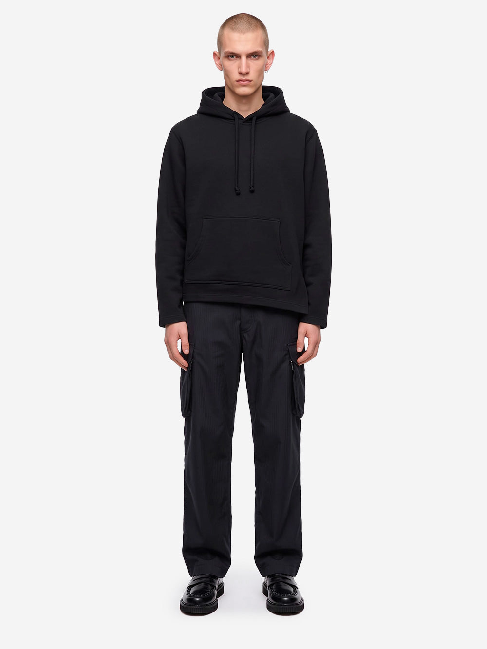 COMME DES GARCONS SHIRT Felpa con cappuccio asimmetrica nera Nero Urbanstaroma