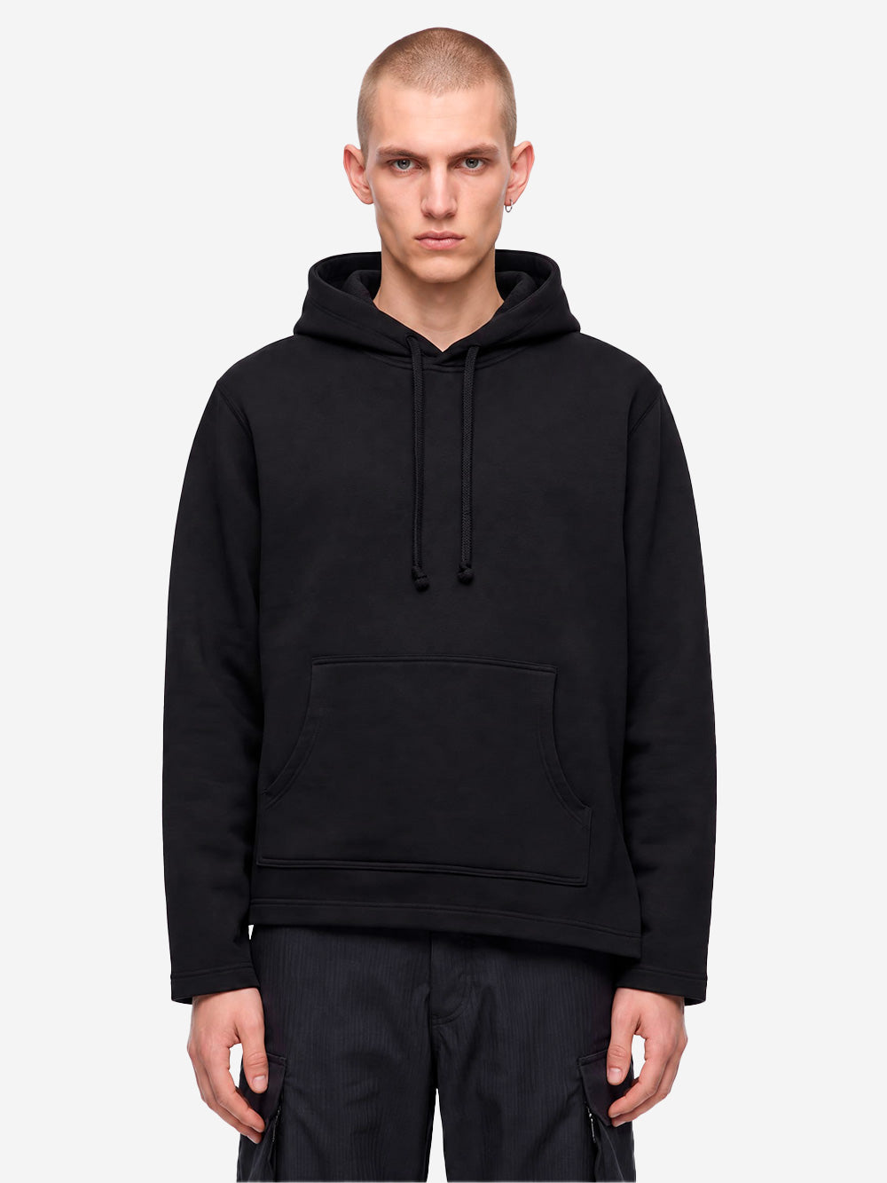 COMME DES GARCONS SHIRT Felpa con cappuccio asimmetrica nera Nero Urbanstaroma