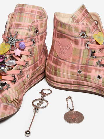CONVERSE Chuck 70 Hi x Collina Strada 'Mellow Rose Fir Green' Rosa