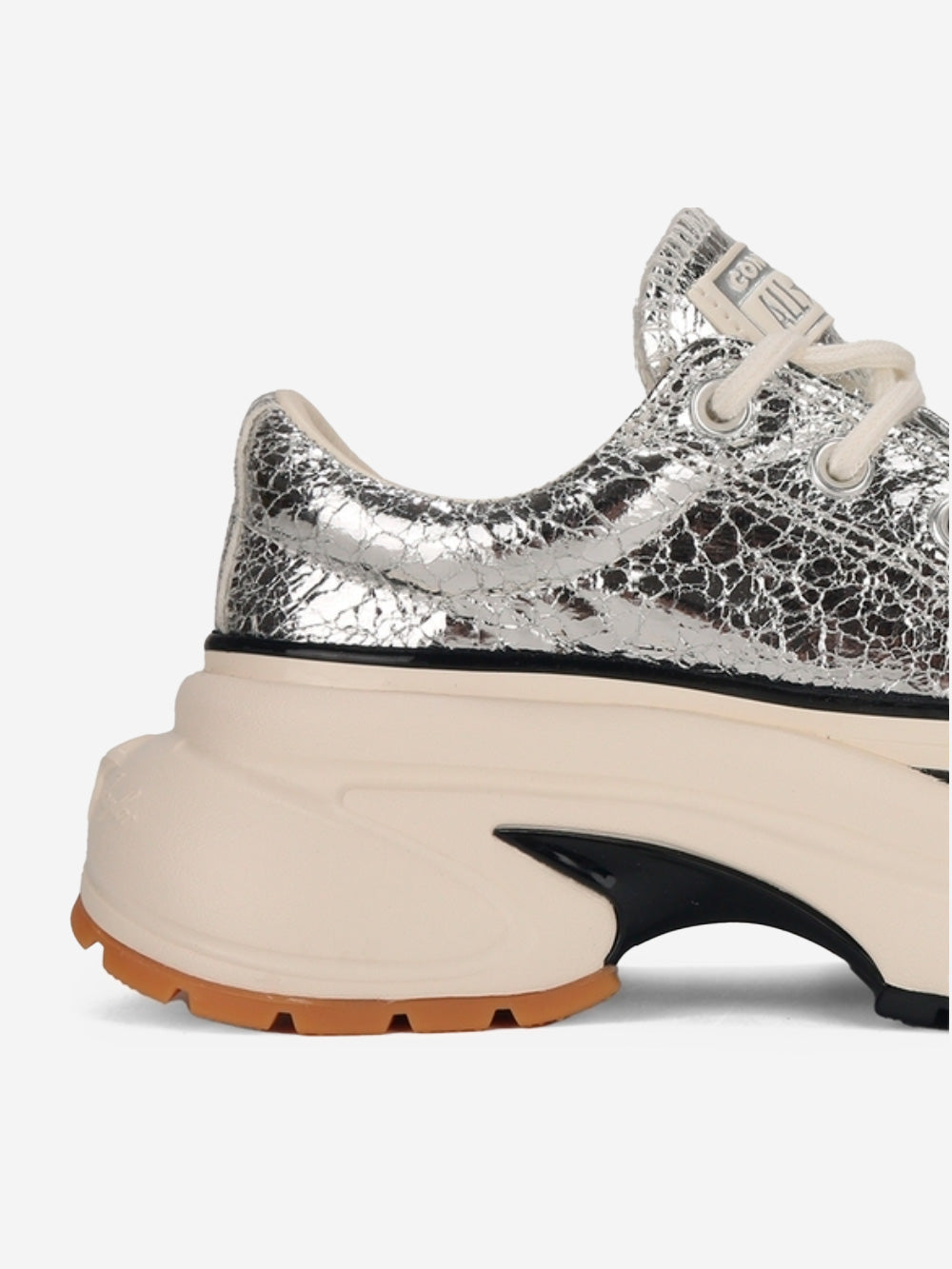 CONVERSE Run Star Crush OX Distressed Patent 'Pure Silver' argento Urbanstaroma