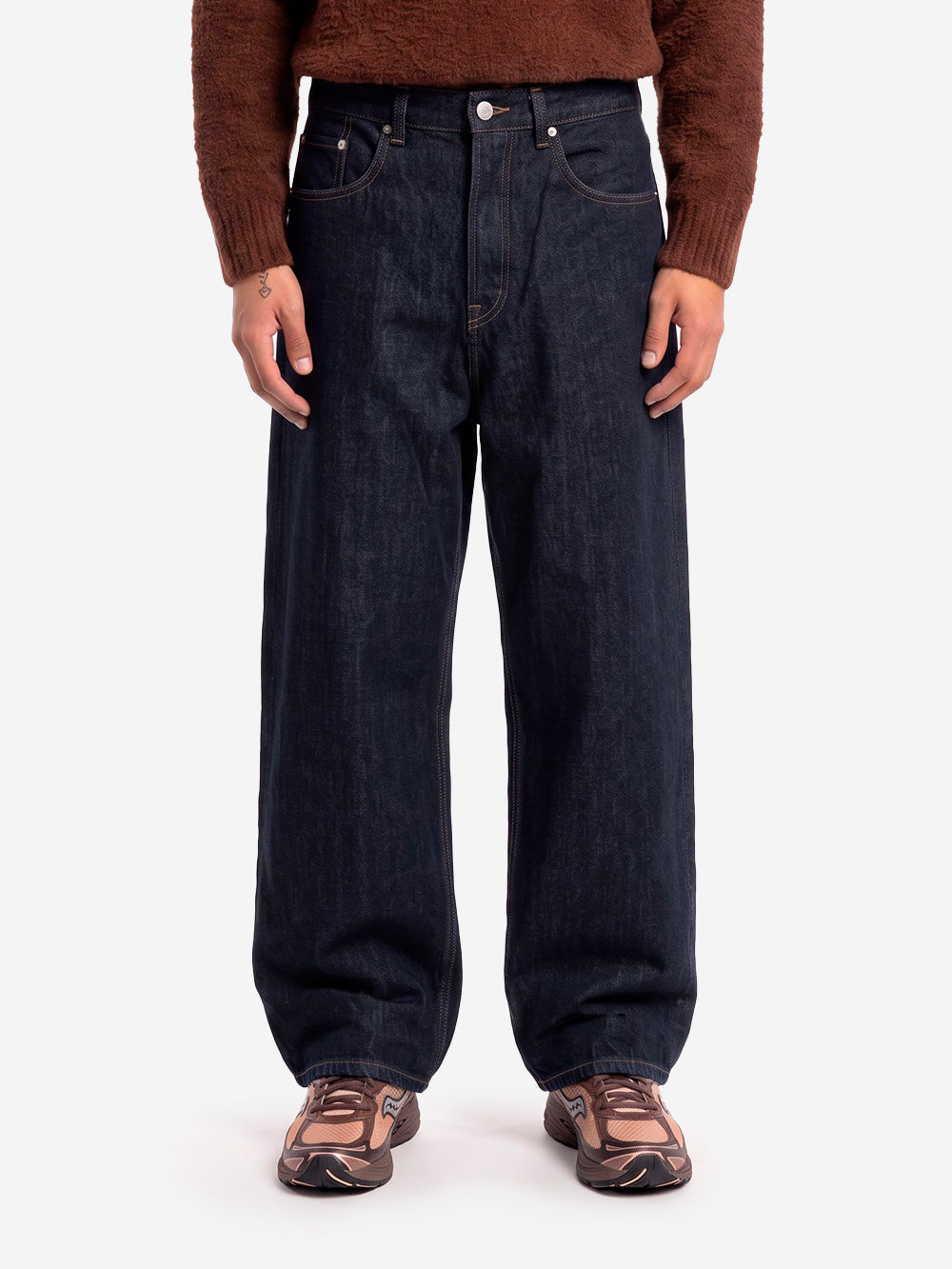 EDWIN Pantaloni blu wide in denim cimosato Navy Urbanstaroma