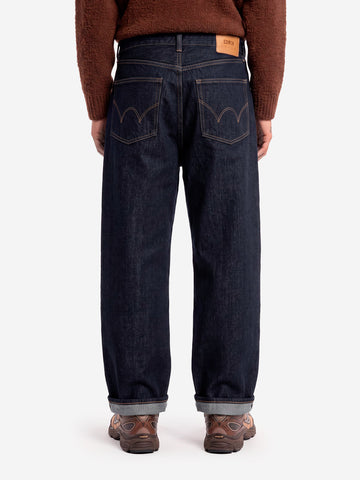 EDWIN Pantaloni blu wide in denim cimosato Navy
