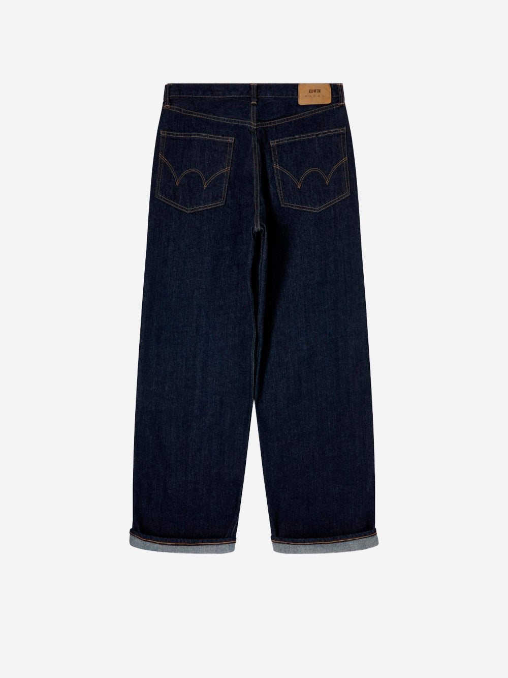 EDWIN Pantaloni blu wide in denim cimosato Navy Urbanstaroma