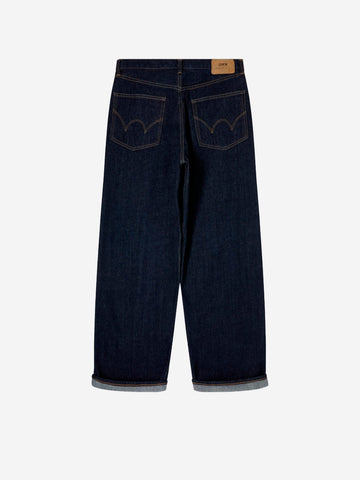 EDWIN Pantaloni blu wide in denim cimosato Navy
