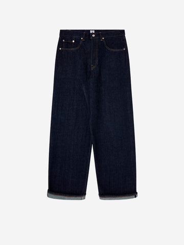 EDWIN Pantaloni blu wide in denim cimosato Navy