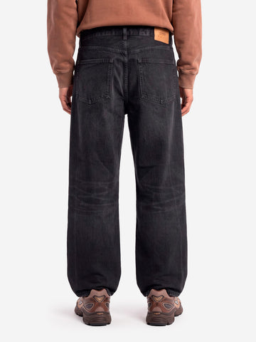 EDWIN Jeans neri wide con over dye rosa Nero