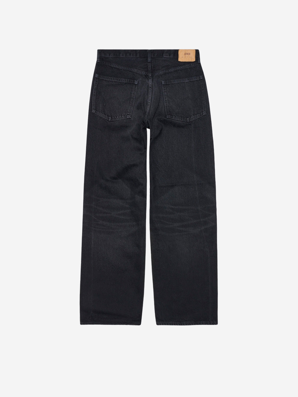 EDWIN Jeans neri wide con over dye rosa Nero Urbanstaroma