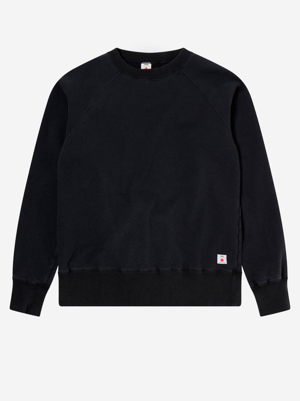 EDWIN Felpa girocollo nera con maniche raglan Nero Urbanstaroma