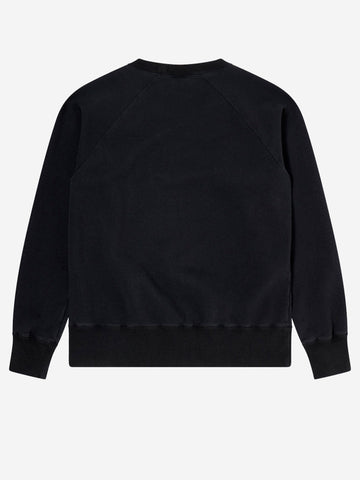 EDWIN Felpa girocollo nera con maniche raglan Nero