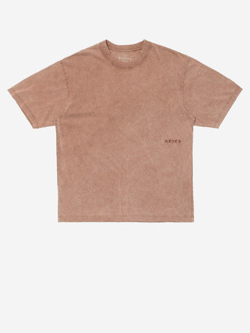 EDWIN T-shirt marrone 'Axiom' lavaggio fade-out Fango