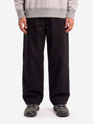 EDWIN Pantaloni neri 'Painter' in cotone moleskin Nero