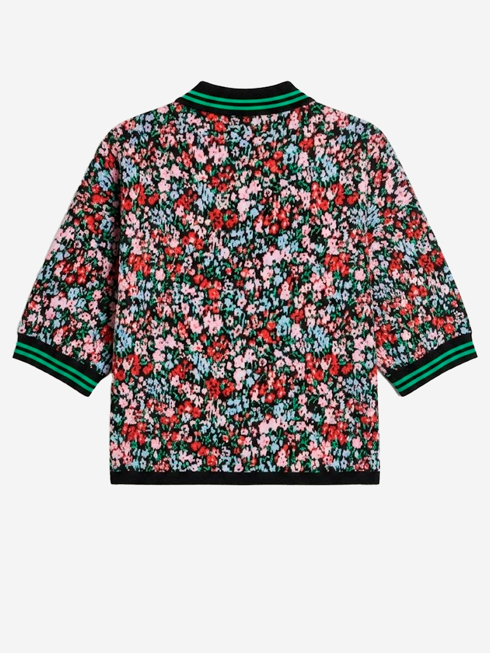 ESSENTIEL ANTWERP Polo in maglia con stampa floreale e bottoni a fiocco Multicolor Urbanstaroma