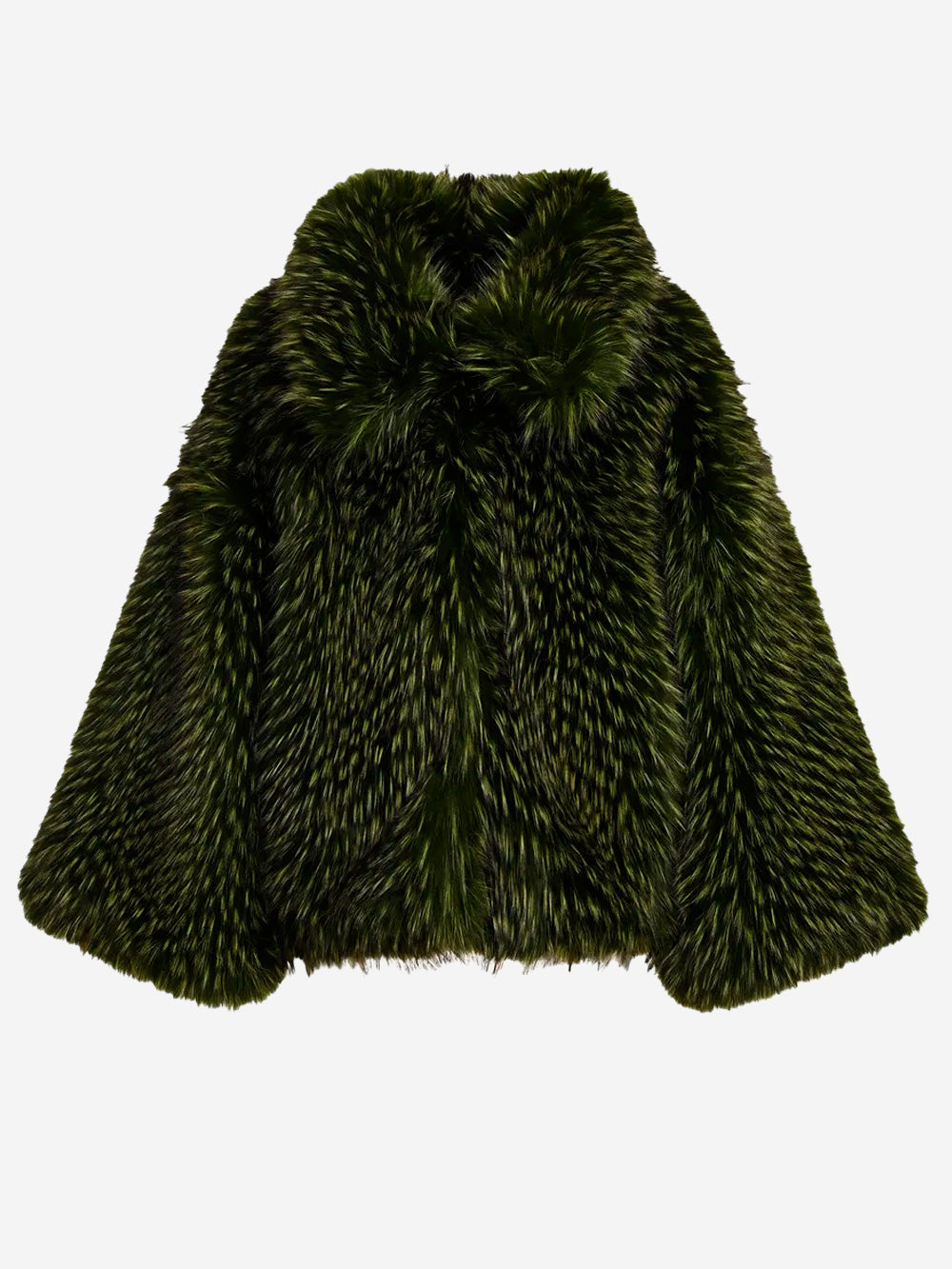 ESSENTIEL ANTWERP Giacca Oversize in Pelliccia Sintetica Verde Verde scuro Urbanstaroma