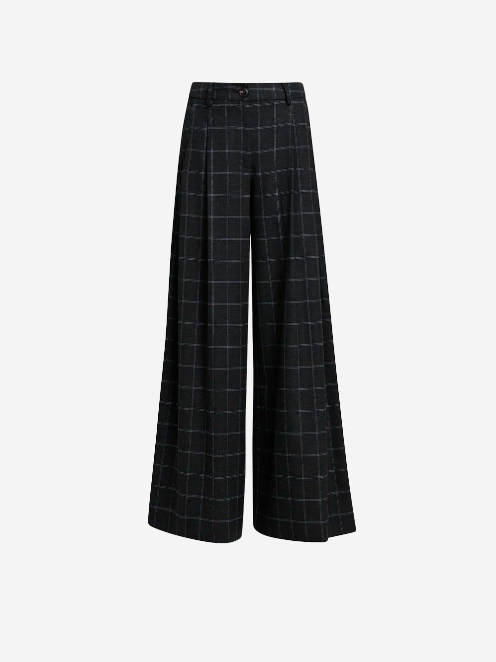 ESSENTIEL ANTWERP Pantaloni a quadri con cucitura ritorta Grigio scuro Urbanstaroma