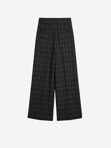 ESSENTIEL ANTWERP Pantaloni a quadri con cucitura ritorta Grigio scuro