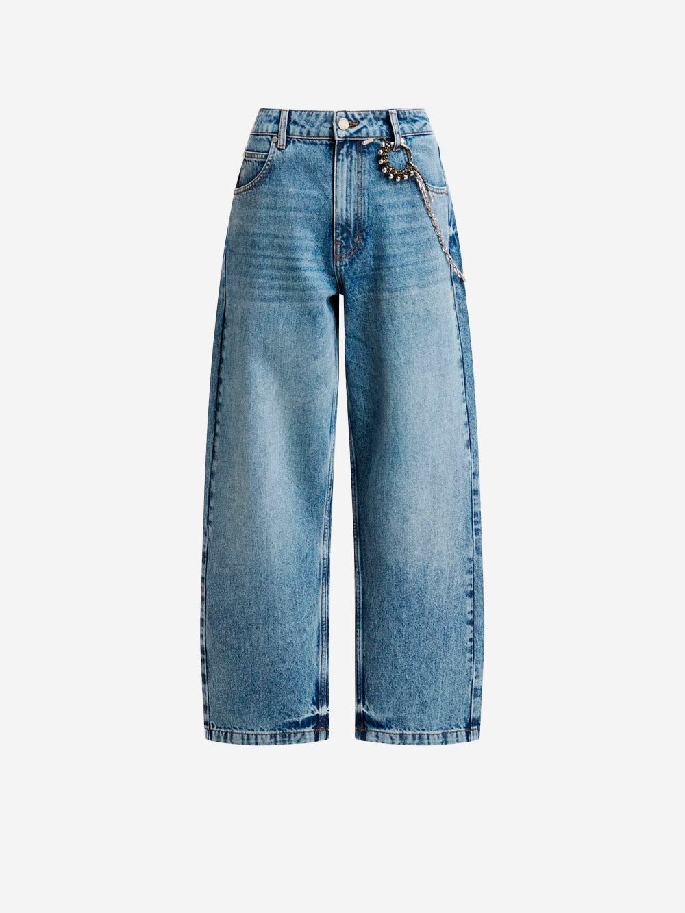 ESSENTIEL ANTWERP Jeans a gamba dritta con catenella rimovibile Blu Urbanstaroma