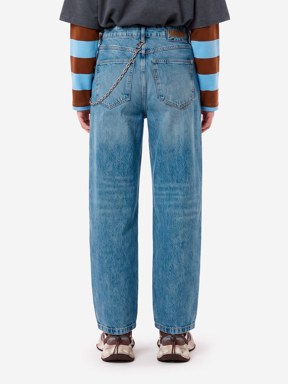 ESSENTIEL ANTWERP Jeans a gamba dritta con catenella rimovibile Blu Urbanstaroma