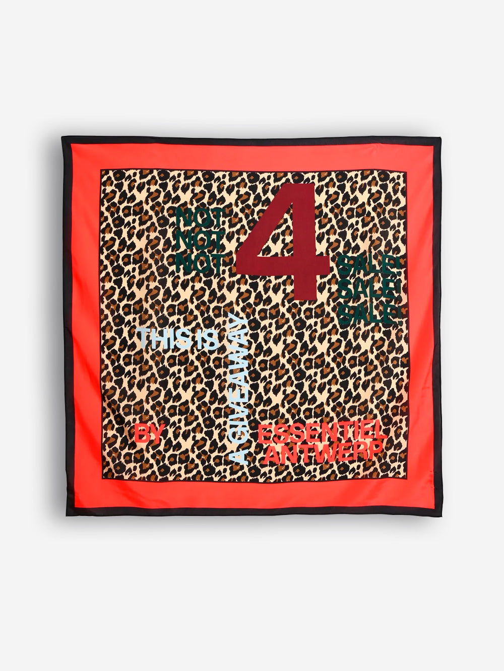 ESSENTIEL ANTWERP Foulard Kourage in seta Leopardata Urbanstaroma