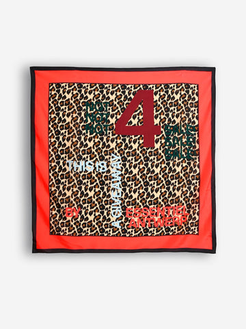 ESSENTIEL ANTWERP Foulard Kourage in seta Leopardata