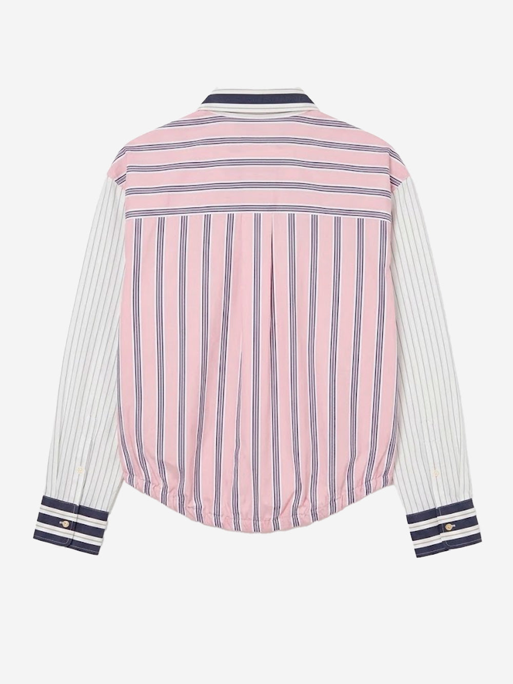 ESSENTIEL ANTWERP Camicia Corta a Righe Patchwork Rosa Urbanstaroma