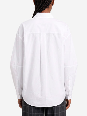 ESSENTIEL ANTWERP Camicia bianca oversize con spilla Bianco