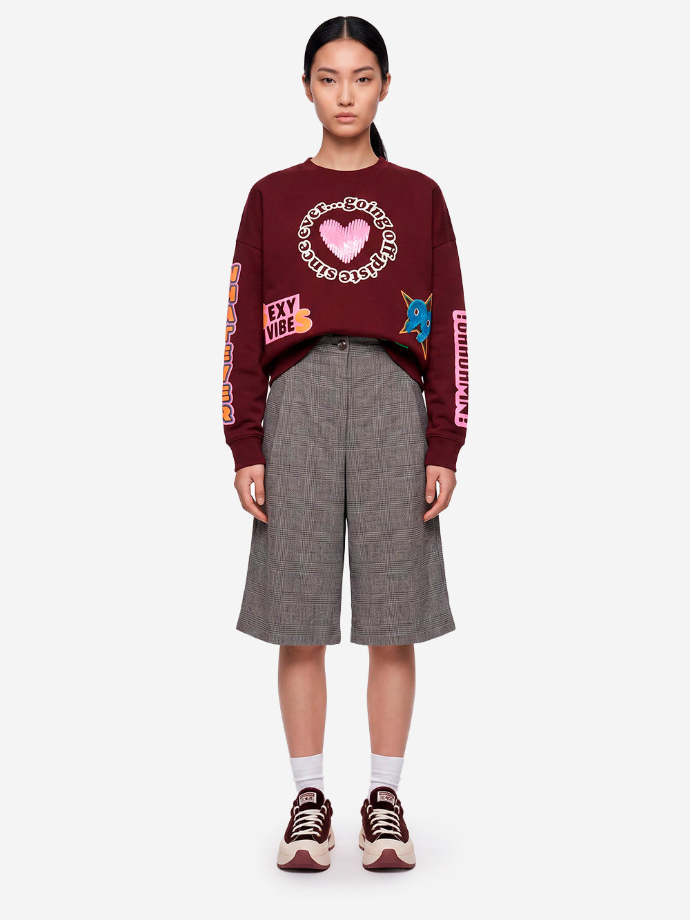 ESSENTIEL ANTWERP Pantaloni culottes Kreme grigi Grigio Urbanstaroma