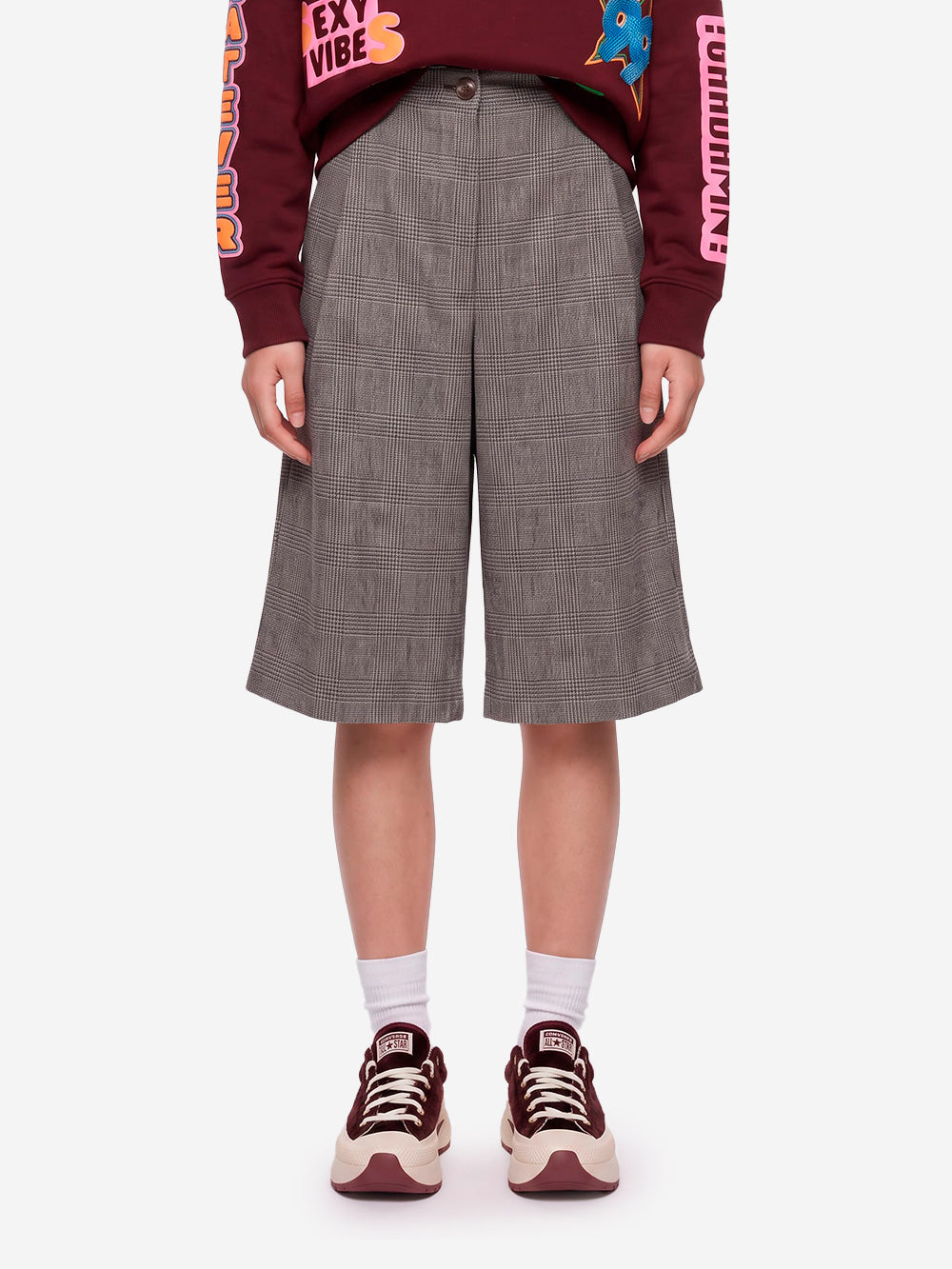 ESSENTIEL ANTWERP Pantaloni culottes Kreme grigi Grigio Urbanstaroma