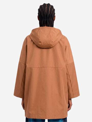 ESSENTIEL ANTWERP Impermeabile oversize cammello con cappuccio Cammello