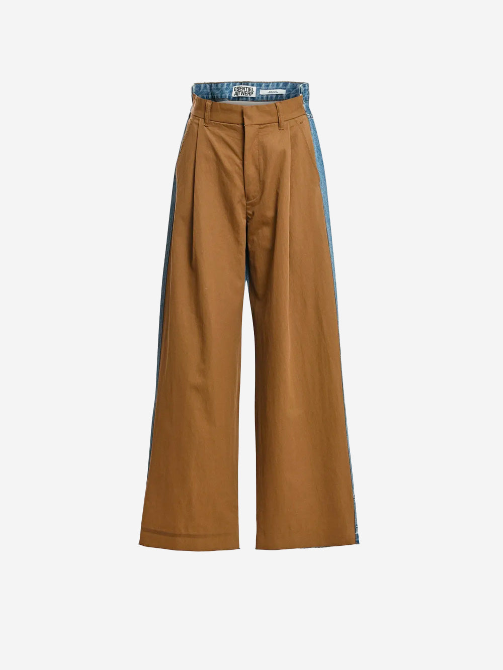 ESSENTIEL ANTWERP Pantaloni Wide-Leg in doppio tessuto marrone e blu Marrone Urbanstaroma