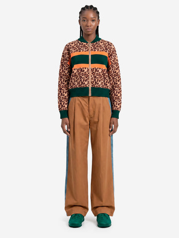 ESSENTIEL ANTWERP Pantaloni Wide-Leg in doppio tessuto marrone e blu Marrone