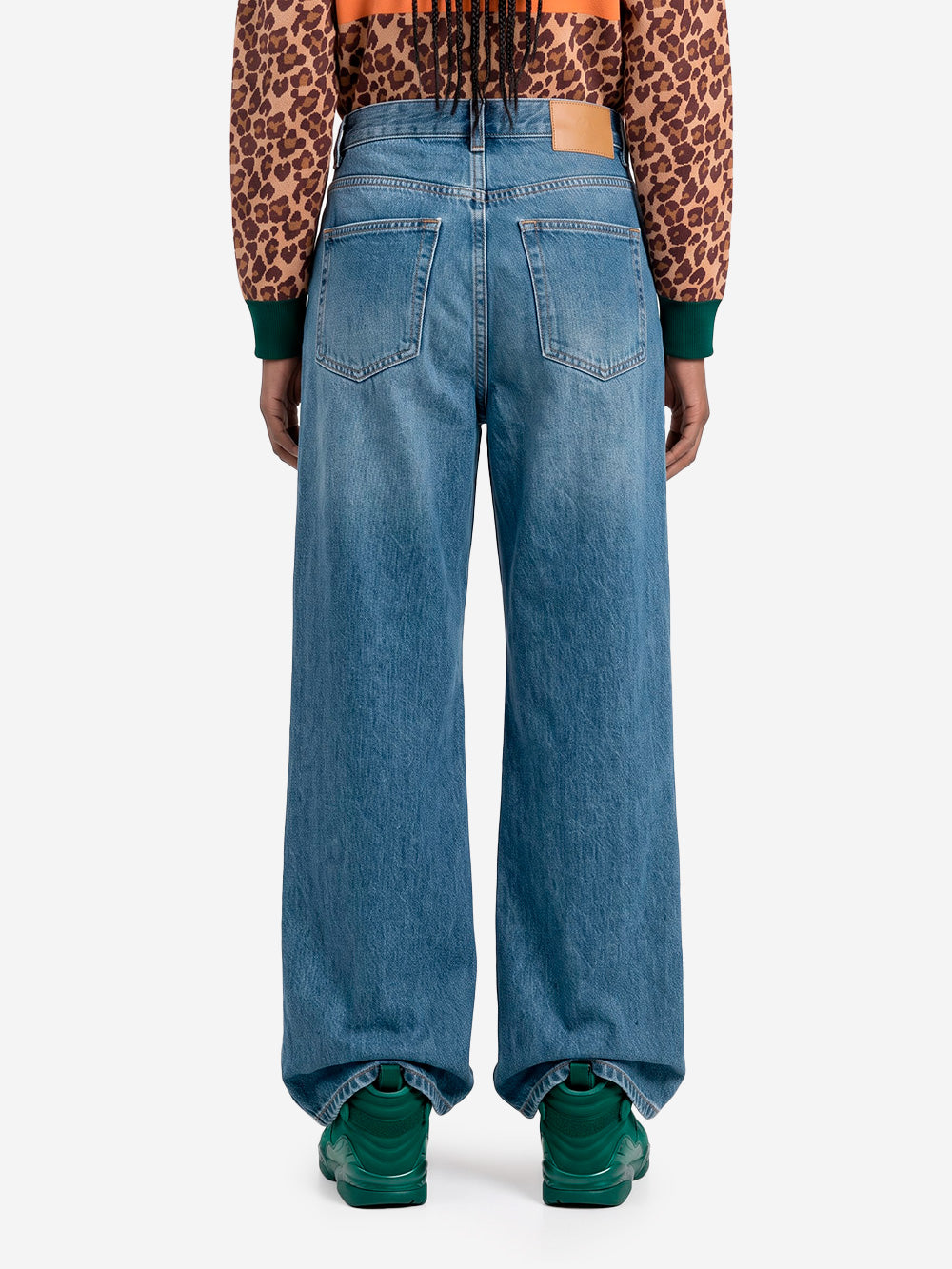 ESSENTIEL ANTWERP Pantaloni Wide-Leg in doppio tessuto marrone e blu Marrone Urbanstaroma