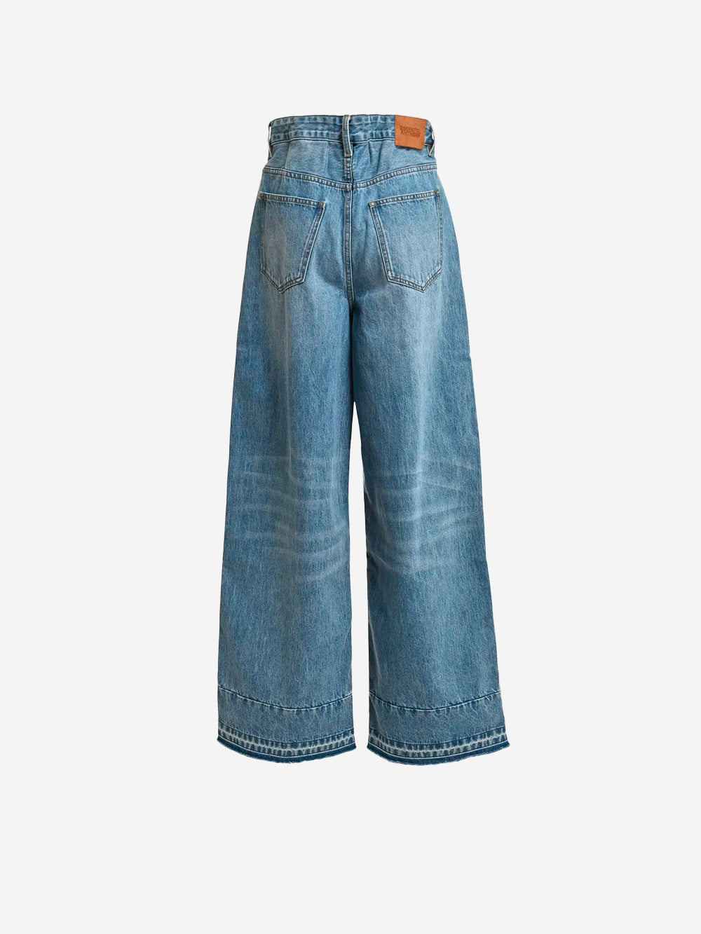 ESSENTIEL ANTWERP Pantaloni Wide-Leg in doppio tessuto marrone e blu Marrone Urbanstaroma