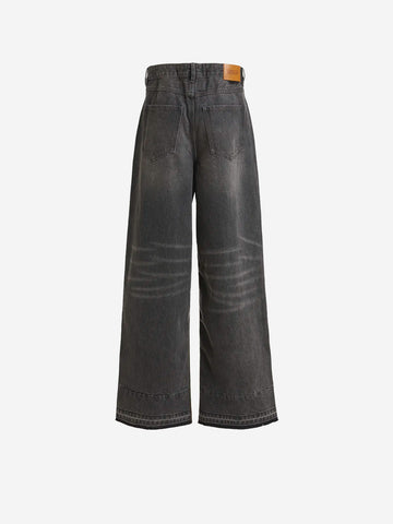 ESSENTIEL ANTWERP Pantaloni Wide-Leg in doppio tessuto kaki e nero Verde