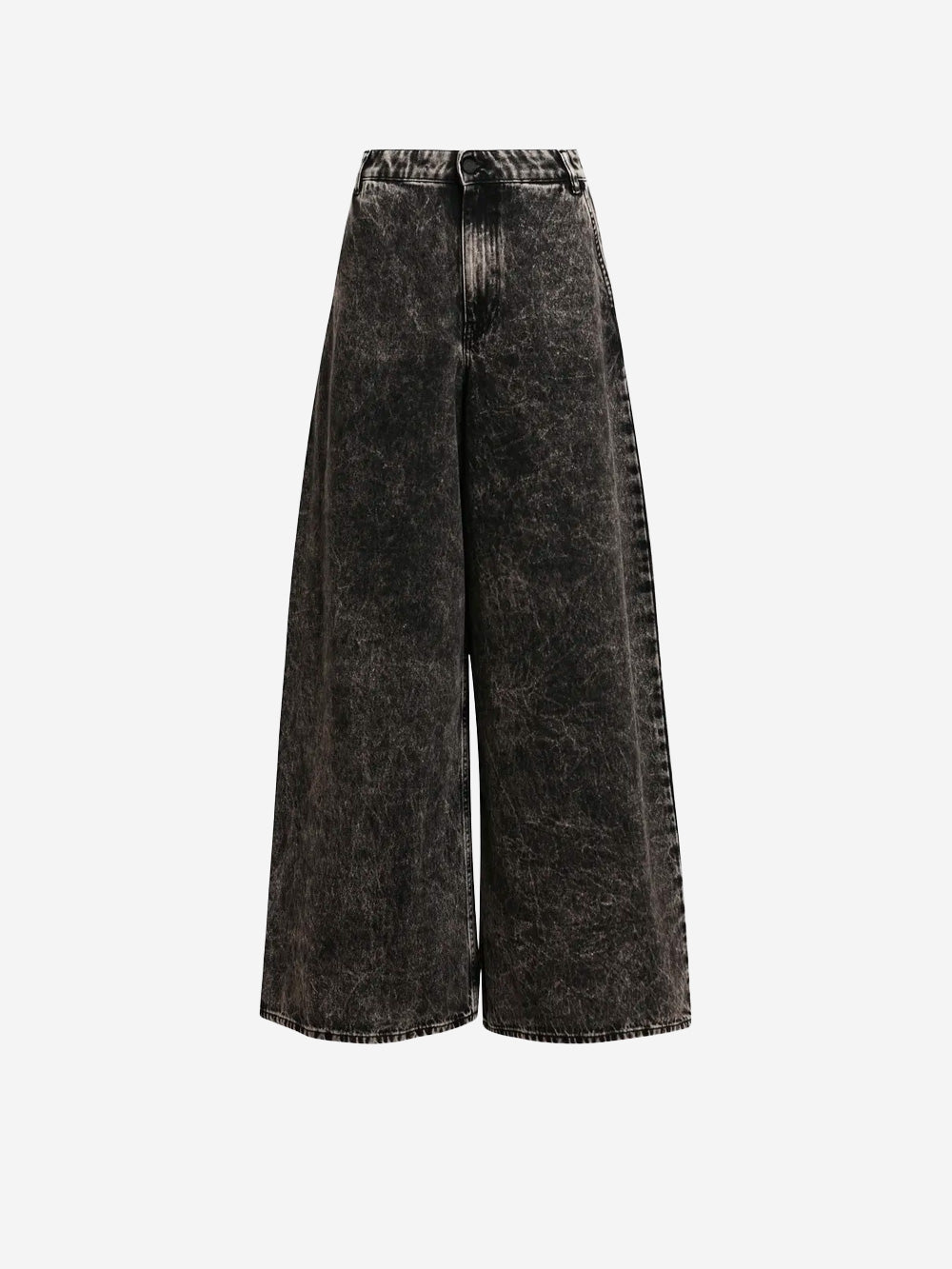 ESSENTIEL ANTWERP Jeans Neri a Gamba Larga Acid Wash Nero Urbanstaroma