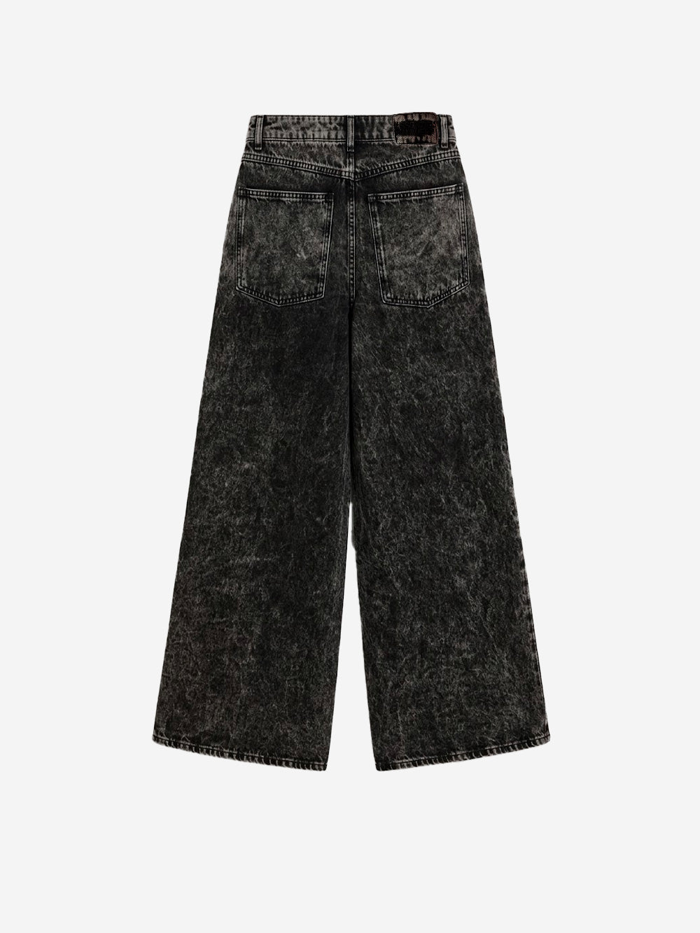 ESSENTIEL ANTWERP Jeans Neri a Gamba Larga Acid Wash Nero Urbanstaroma