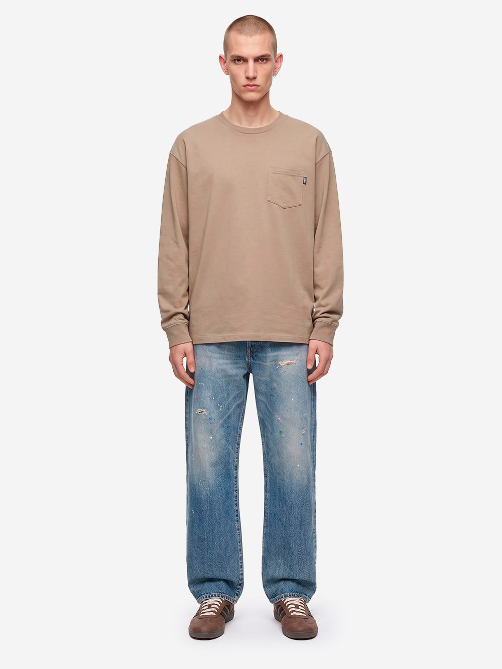 F.C. REAL BRISTOL T-Shirt a manica lunga Origin Greige Beige Urbanstaroma