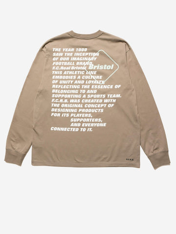 F.C. REAL BRISTOL T-Shirt a manica lunga Origin Greige Beige