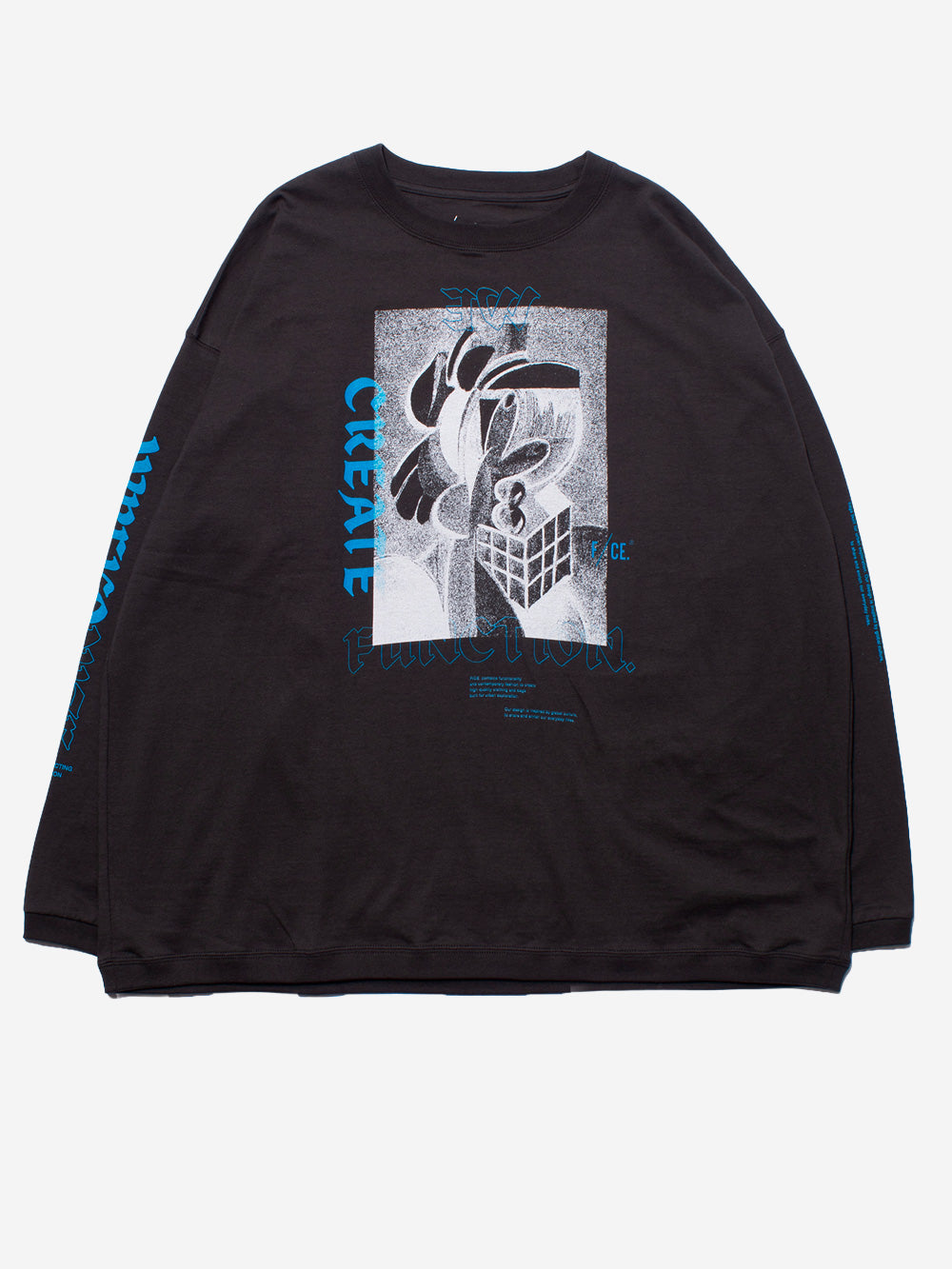 F/CE T-Shirt nera a manica lunga Type-A Nero Urbanstaroma
