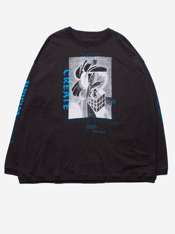 F/CE T-Shirt nera a manica lunga Type-A Nero
