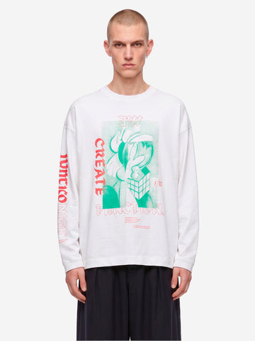 F/CE T-Shirt bianca a manica lunga Type-A Bianco