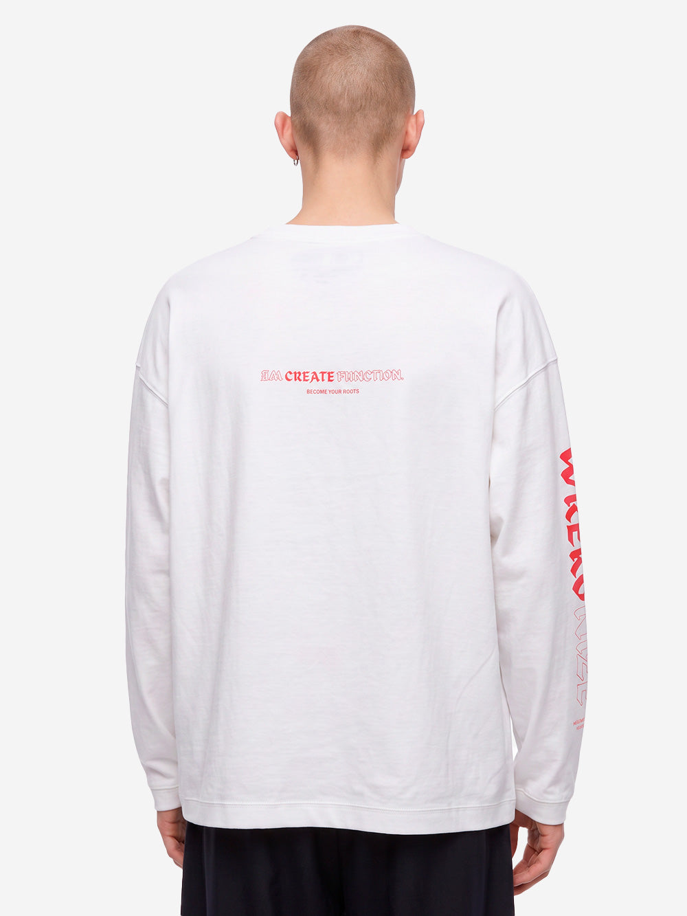 F/CE T-Shirt bianca a manica lunga Type-A Bianco Urbanstaroma