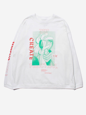F/CE T-Shirt bianca a manica lunga Type-A Bianco