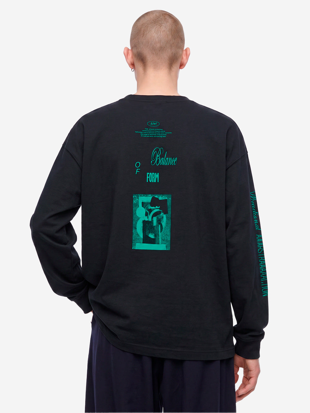 F/CE T-Shirt a Manica Lunga nera Re Aikawa Type-B Nero Urbanstaroma