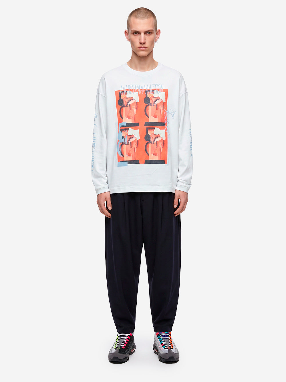 F/CE T-Shirt a Manica Lunga bianca Re Aikawa Type-B Bianco Urbanstaroma