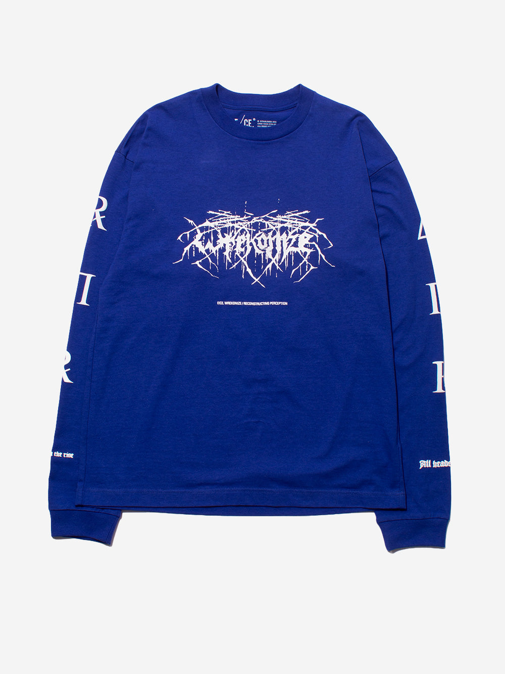 F/CE T-Shirt Manica Lunga blu 'Re Wreconize' Blu Urbanstaroma