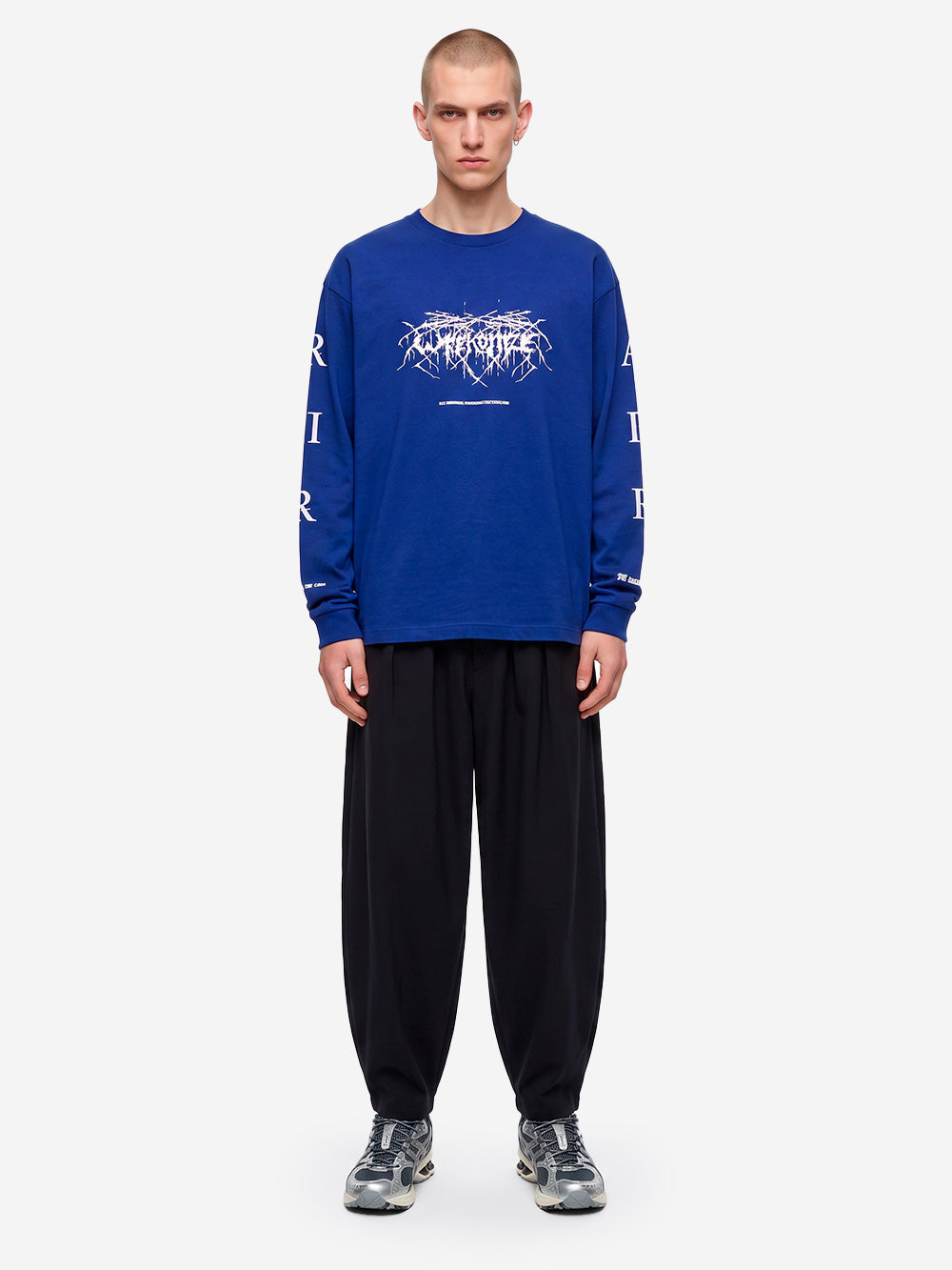 F/CE T-Shirt Manica Lunga blu 'Re Wreconize' Blu Urbanstaroma