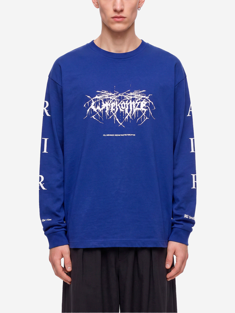 F/CE T-Shirt Manica Lunga blu 'Re Wreconize' Blu Urbanstaroma
