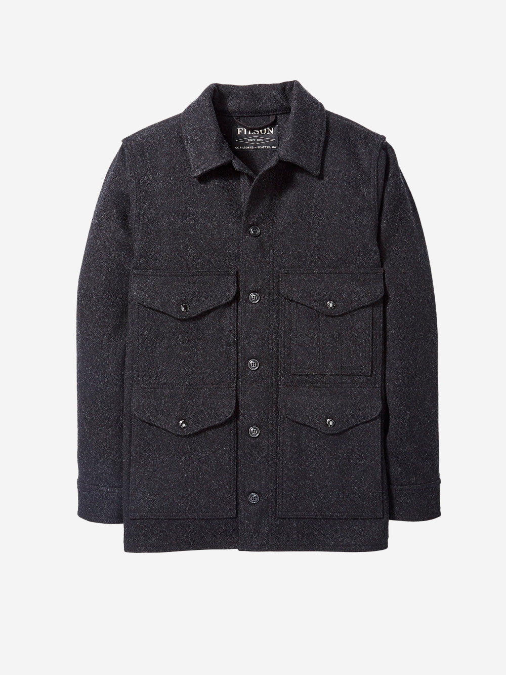 FILSON Giacca Cruiser in lana Mackinaw nera Nero Urbanstaroma